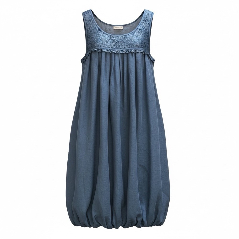 Cynthia Steffe Bubble Hem Dress Women Small Gray Silk Lace Whimsigoth Ethereal